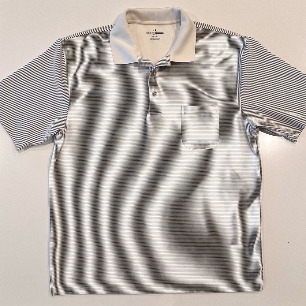 Grand‎ Slam Textured White Black Striped Golf Polo Size XL
